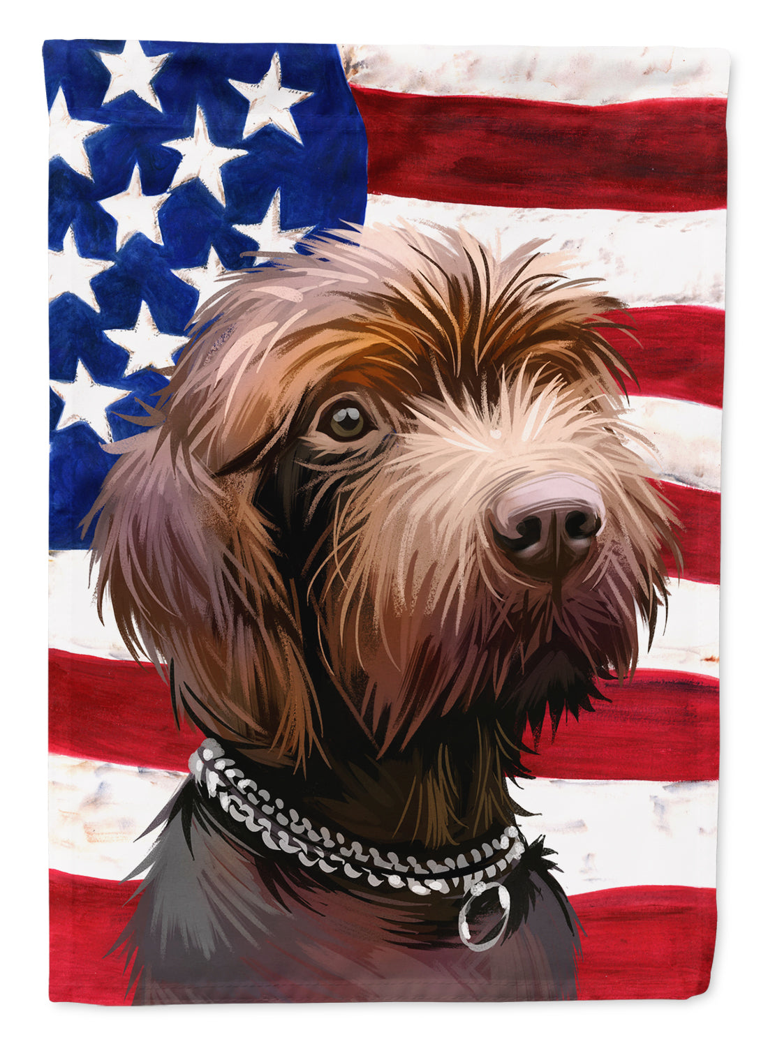 Pudelpointer Dog American Flag Flag Garden Size CK6664GF  the-store.com.