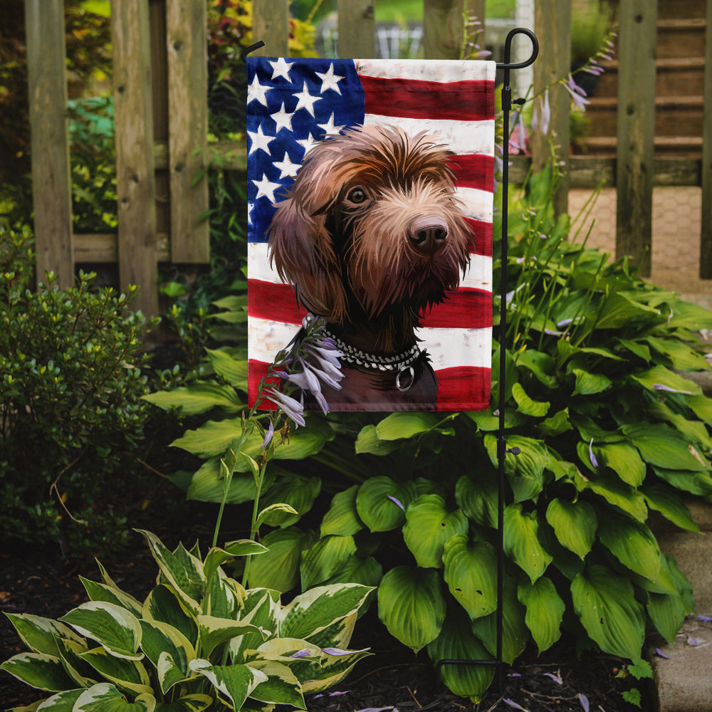 Pudelpointer Dog American Flag Flag Garden Size CK6664GF  the-store.com.