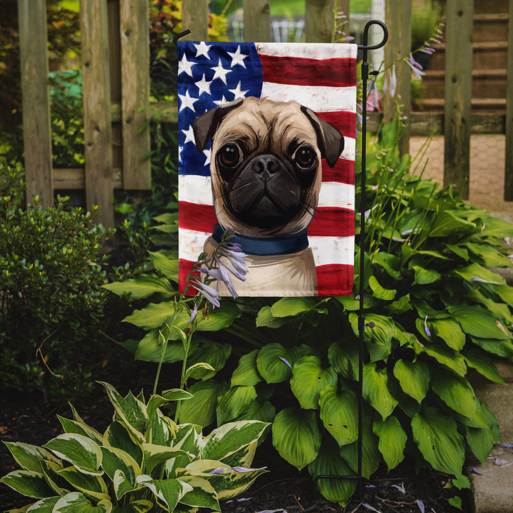 Pug Dog American Flag Flag Garden Size CK6665GF  the-store.com.