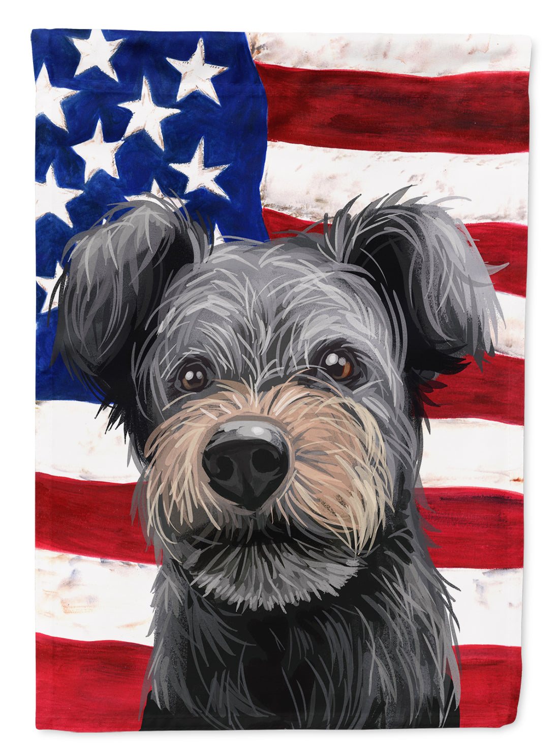 Pumi Dog American Flag Flag Canvas House Size CK6667CHF  the-store.com.