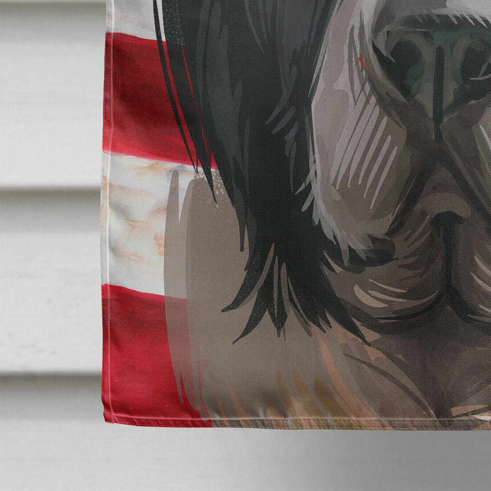 Pyrenean Mastiff Dog American Flag Flag Canvas House Size CK6669CHF  the-store.com.