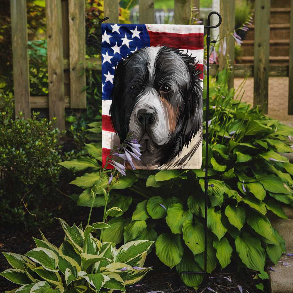 Pyrenean Mastiff Dog American Flag Flag Garden Size CK6669GF  the-store.com.