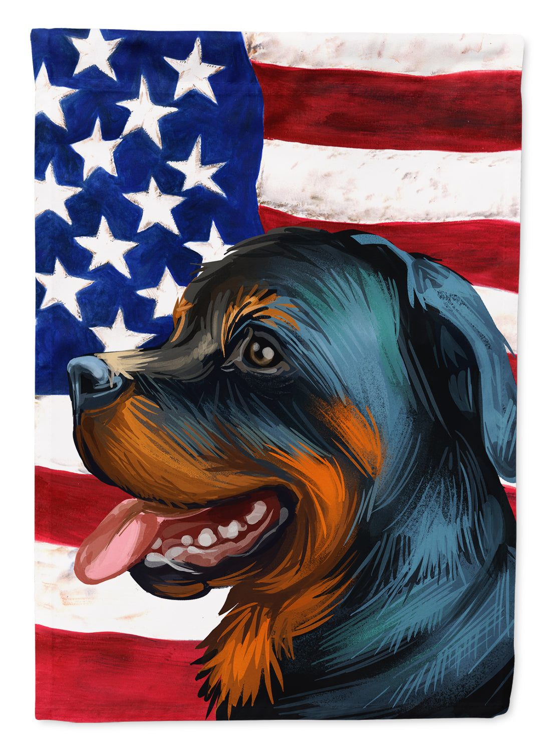 Rottweiler Dog American Flag Flag Garden Size CK6677GF  the-store.com.