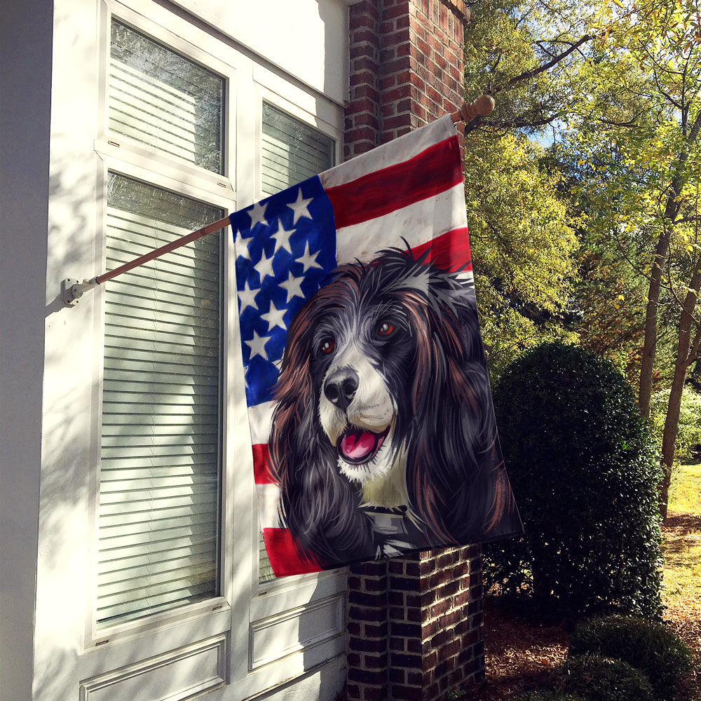 Russian Spaniel Dog American Flag Flag Canvas House Size CK6679CHF  the-store.com.