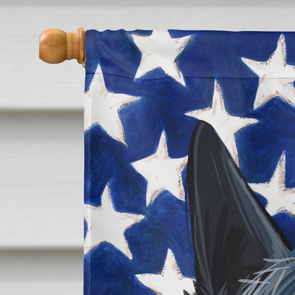 Russo-European Laika Dog American Flag Flag Canvas House Size CK6681CHF  the-store.com.