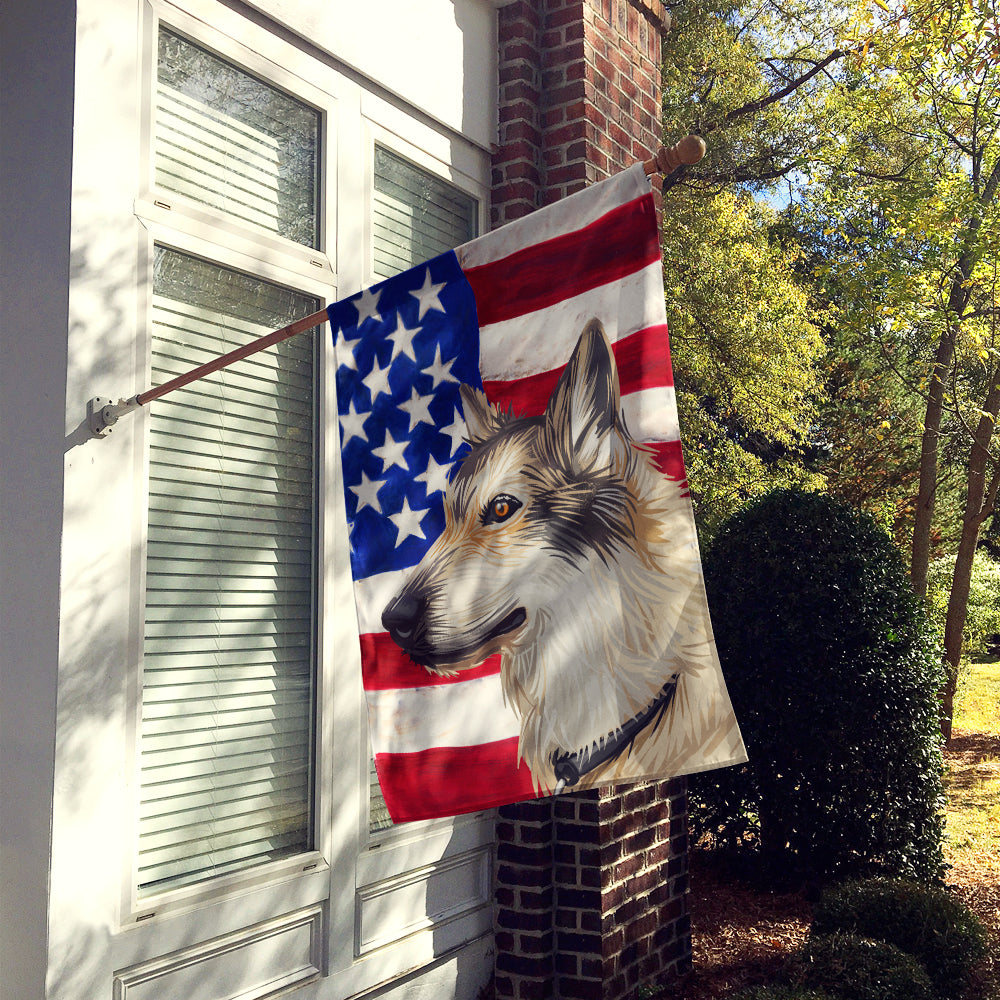 Saarloos Wolfdog Dog American Flag Flag Canvas House Size CK6682CHF  the-store.com.