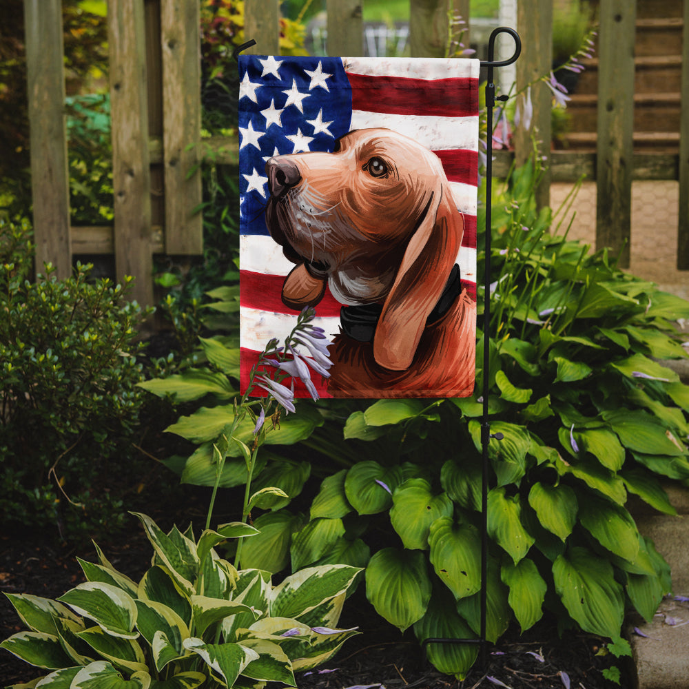 Sabueso Espanol Dog American Flag Flag Garden Size CK6683GF  the-store.com.