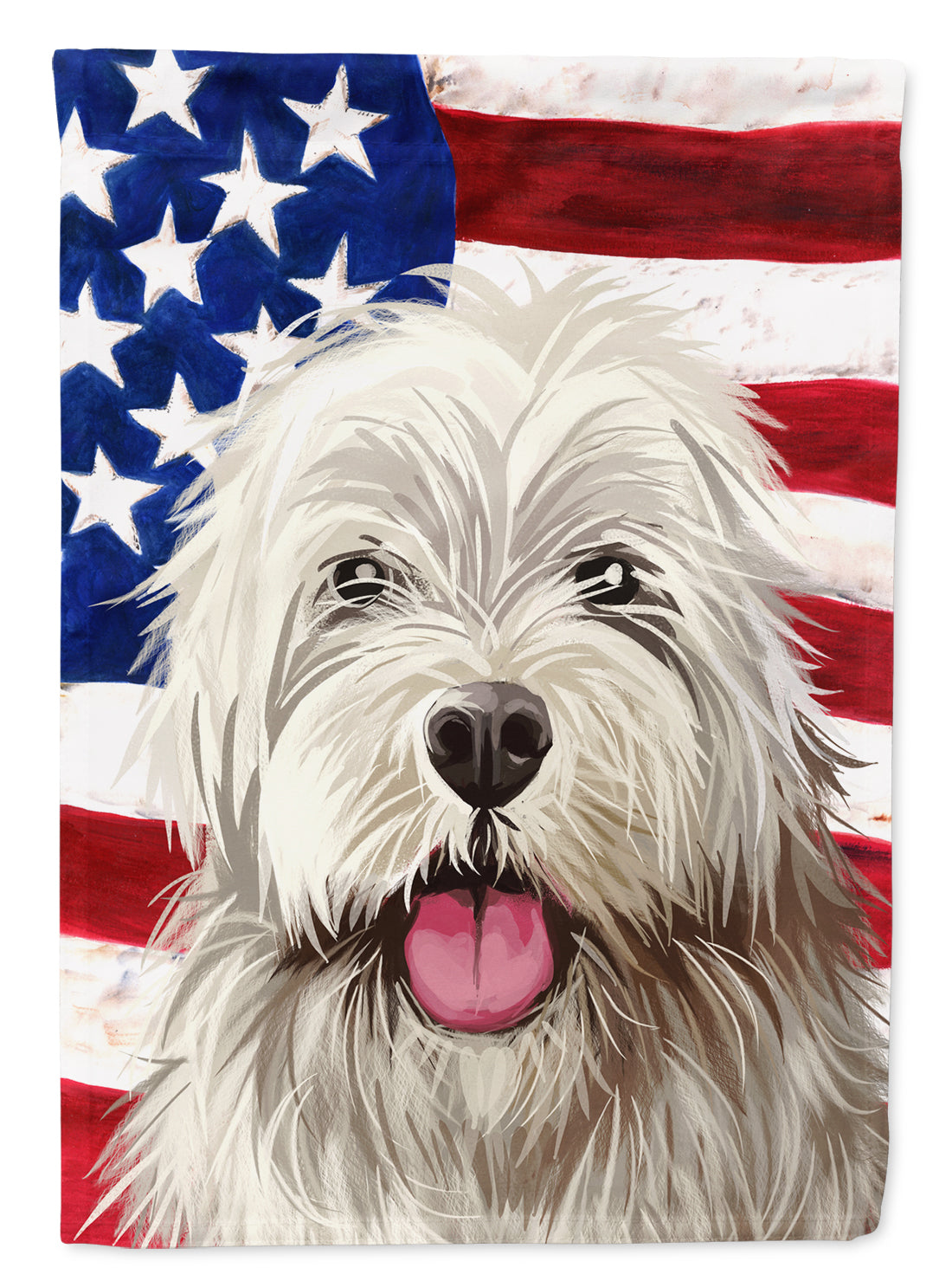 Sapsali Dog American Flag Flag Garden Size CK6688GF  the-store.com.