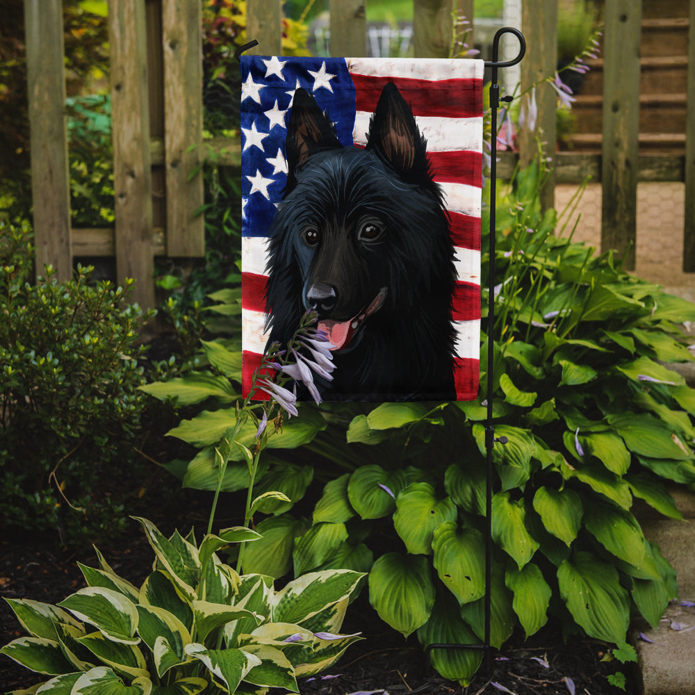 Schipperke Dog American Flag Flag Garden Size CK6692GF  the-store.com.