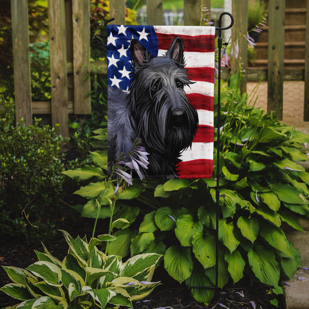 Scottish Terrier Dog American Flag Flag Garden Size CK6696GF  the-store.com.