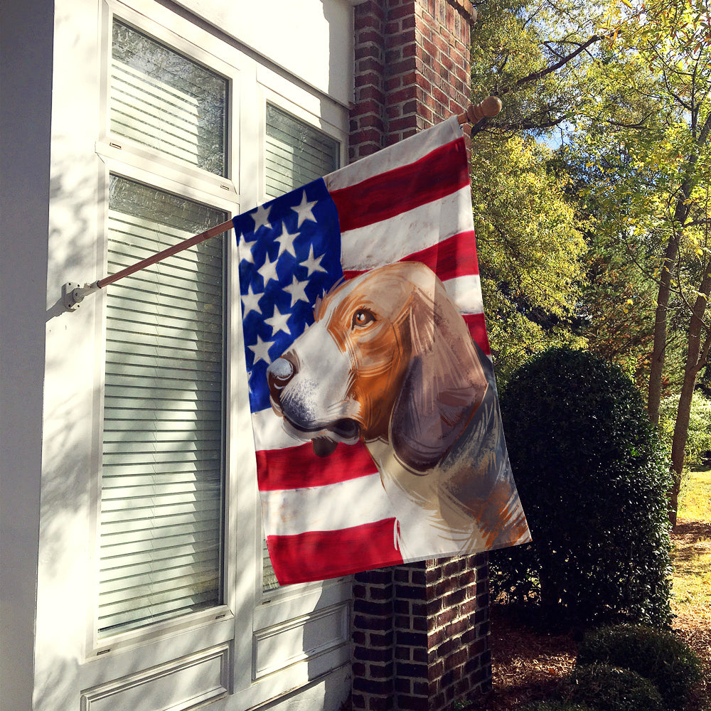 Serbian Tricolour Hound Dog American Flag Flag Canvas House Size CK6700CHF  the-store.com.