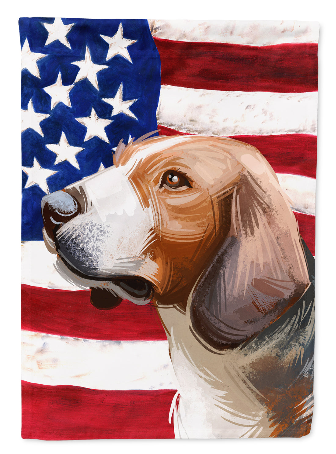 Serbian Tricolour Hound Dog American Flag Flag Garden Size CK6700GF  the-store.com.