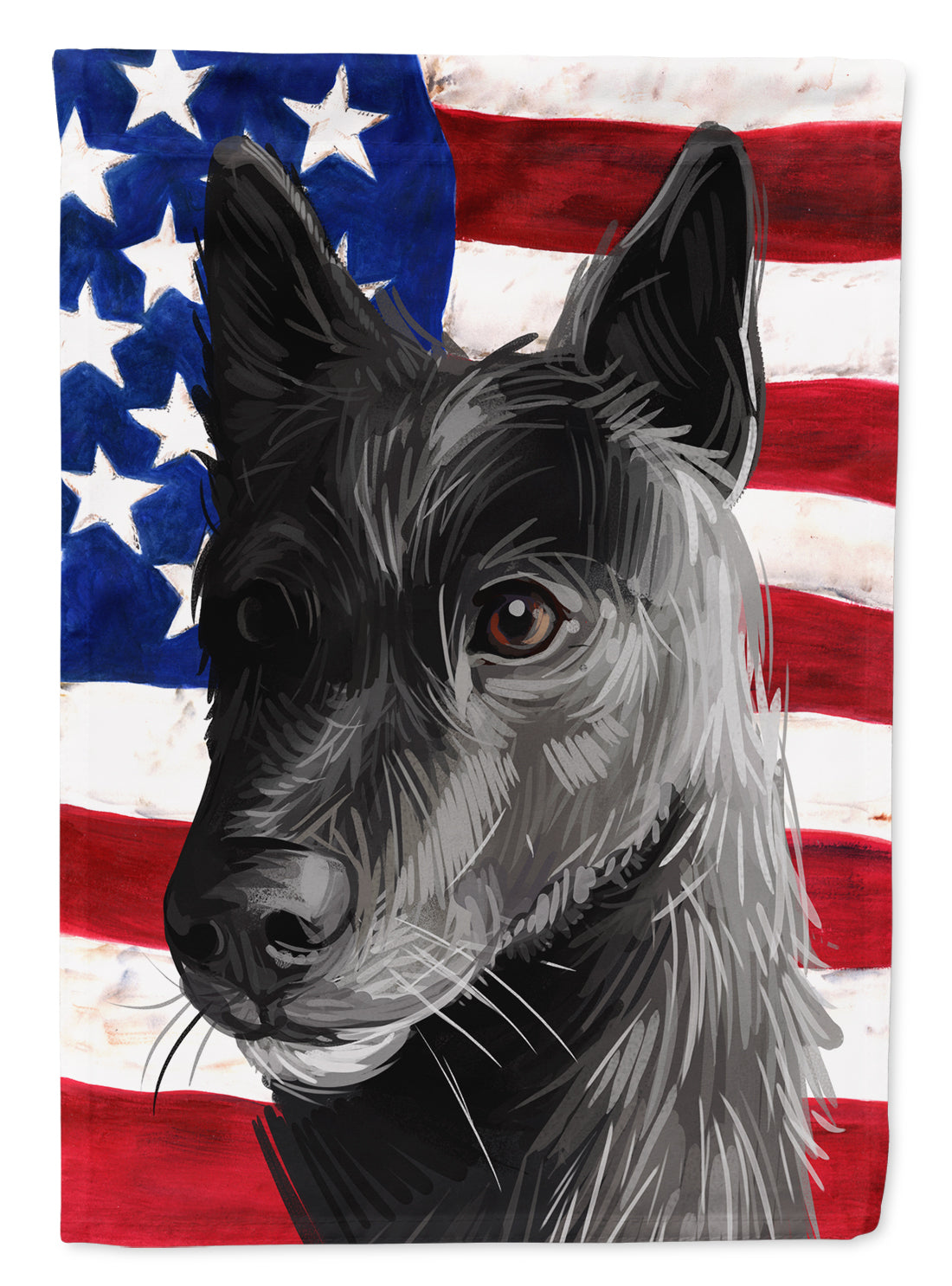 Seskar Seal Dog American Flag Flag Canvas House Size CK6701CHF  the-store.com.