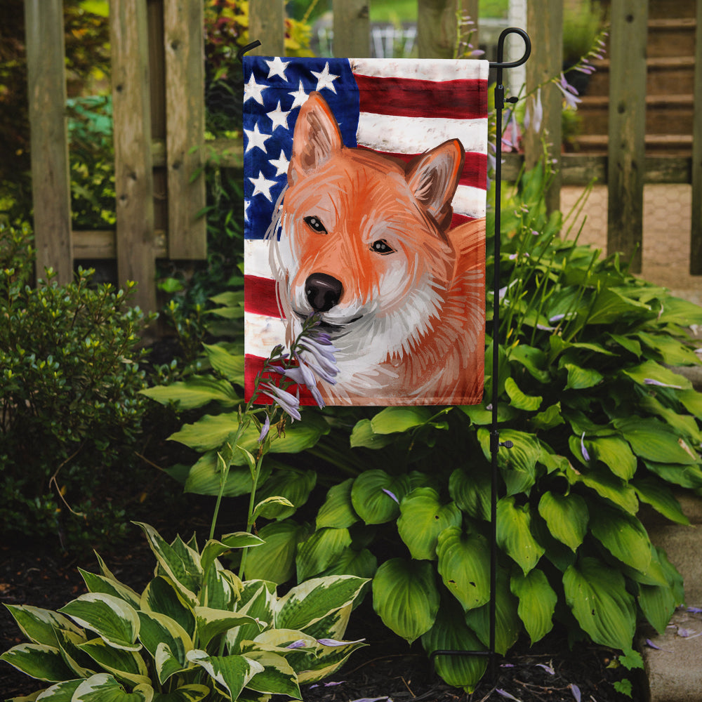 Shiba Inu Dog American Flag Flag Garden Size CK6704GF  the-store.com.