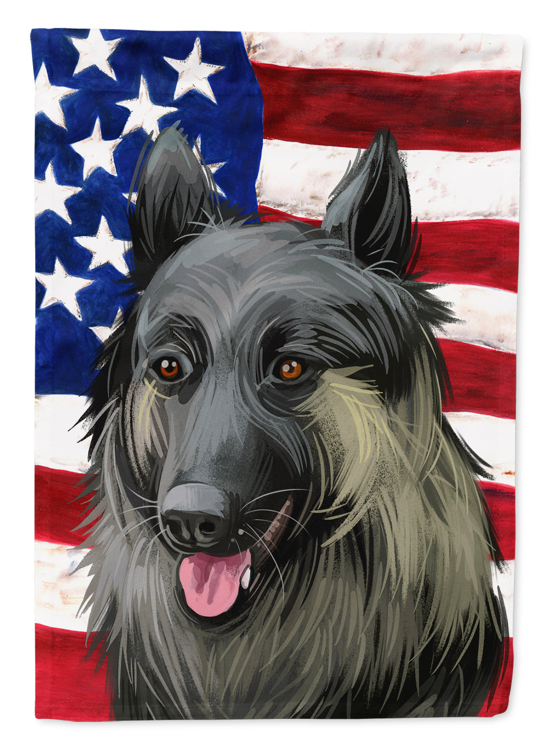 Shiloh Shepherd Dog American Flag Flag Garden Size CK6707GF  the-store.com.