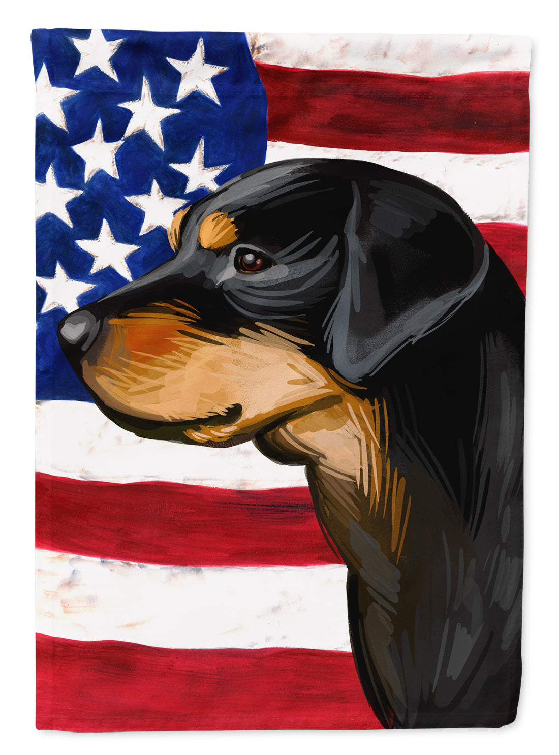 Smaland Hound Dog American Flag Flag Garden Size CK6714GF  the-store.com.