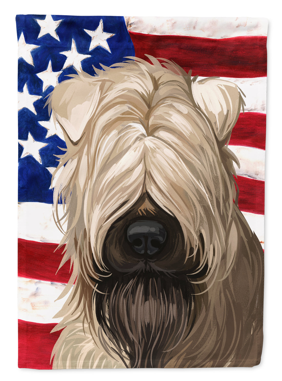 Soft-Coated Wheaten Terrier American Flag Flag Garden Size CK6715GF  the-store.com.