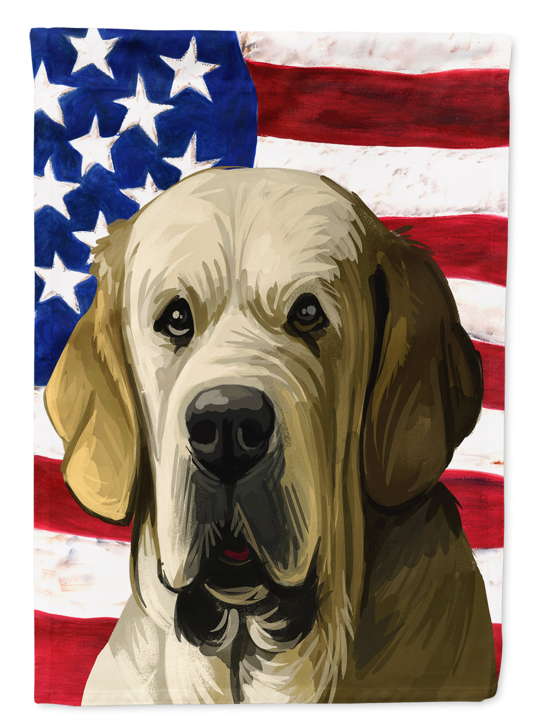 Spanish Mastiff Dog American Flag Flag Garden Size CK6718GF  the-store.com.