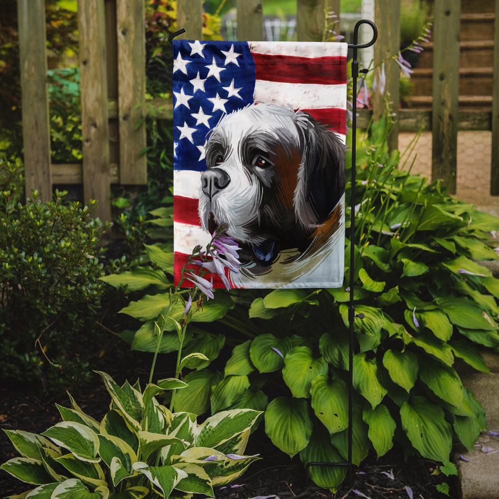 Saint Bernard American Flag Flag Garden Size CK6722GF  the-store.com.