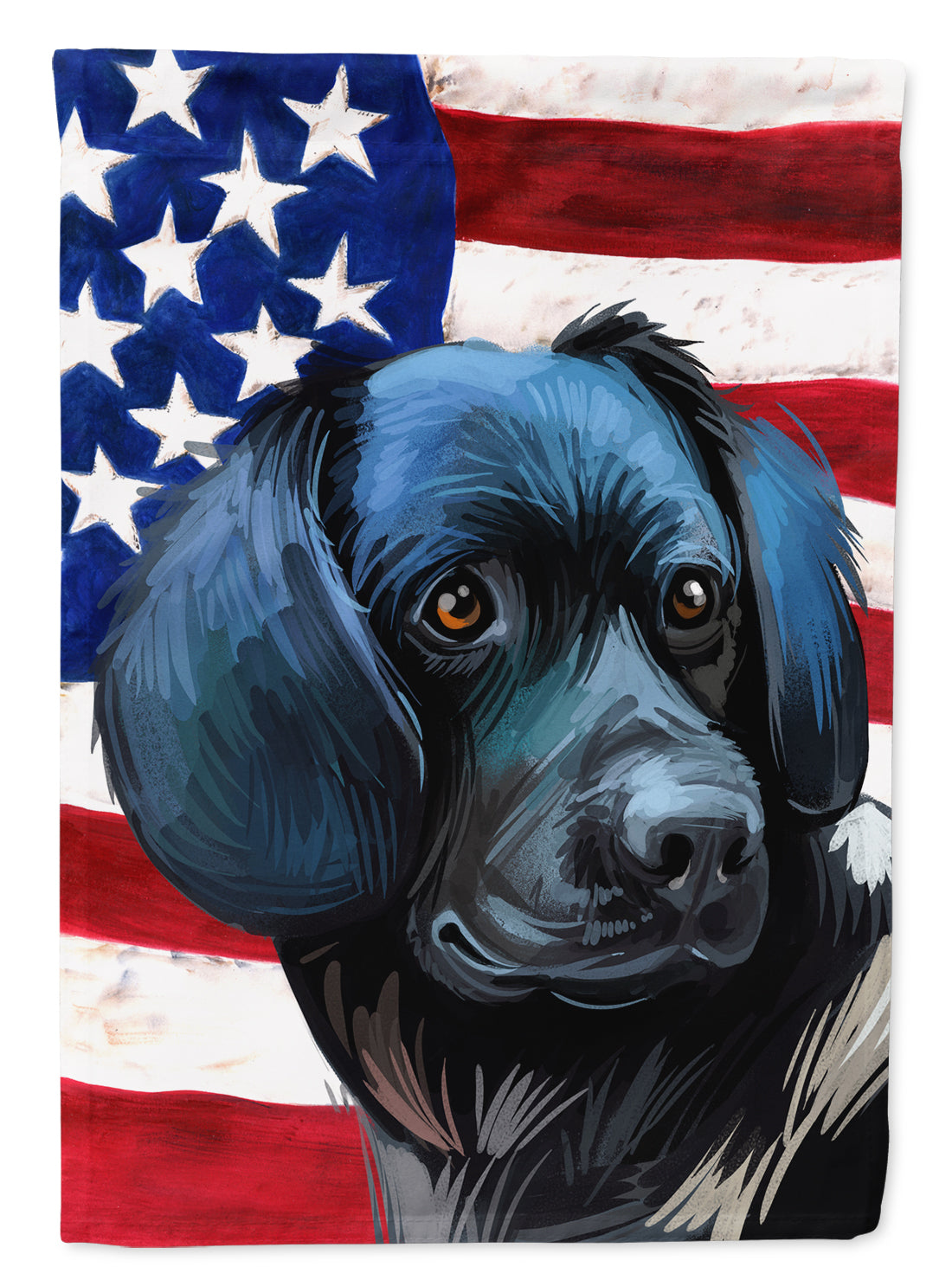 Stabyhoun Dog American Flag Flag Canvas House Size CK6723CHF  the-store.com.