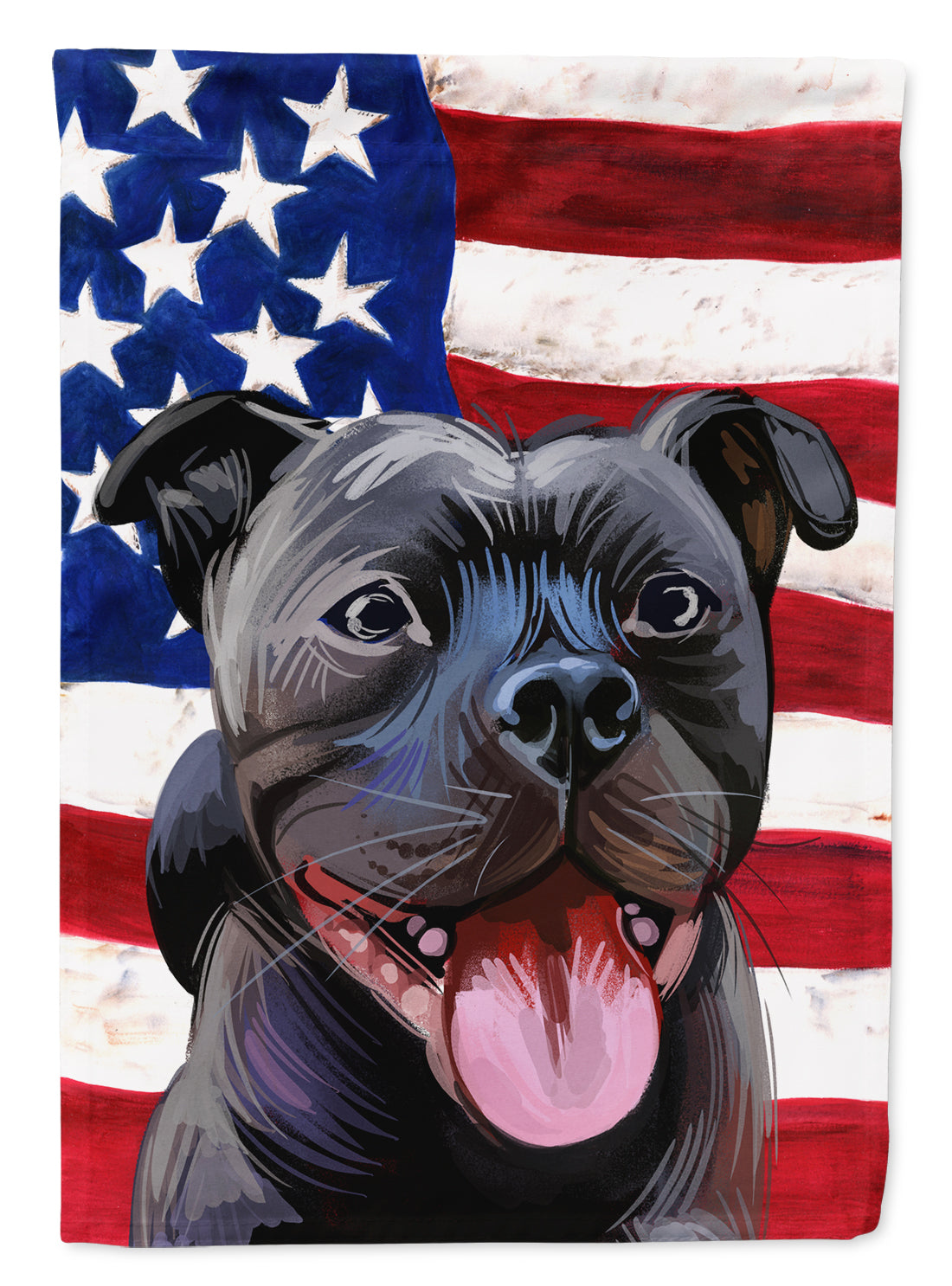 Staffordshire Bull Terrier American Flag Flag Garden Size CK6724GF  the-store.com.