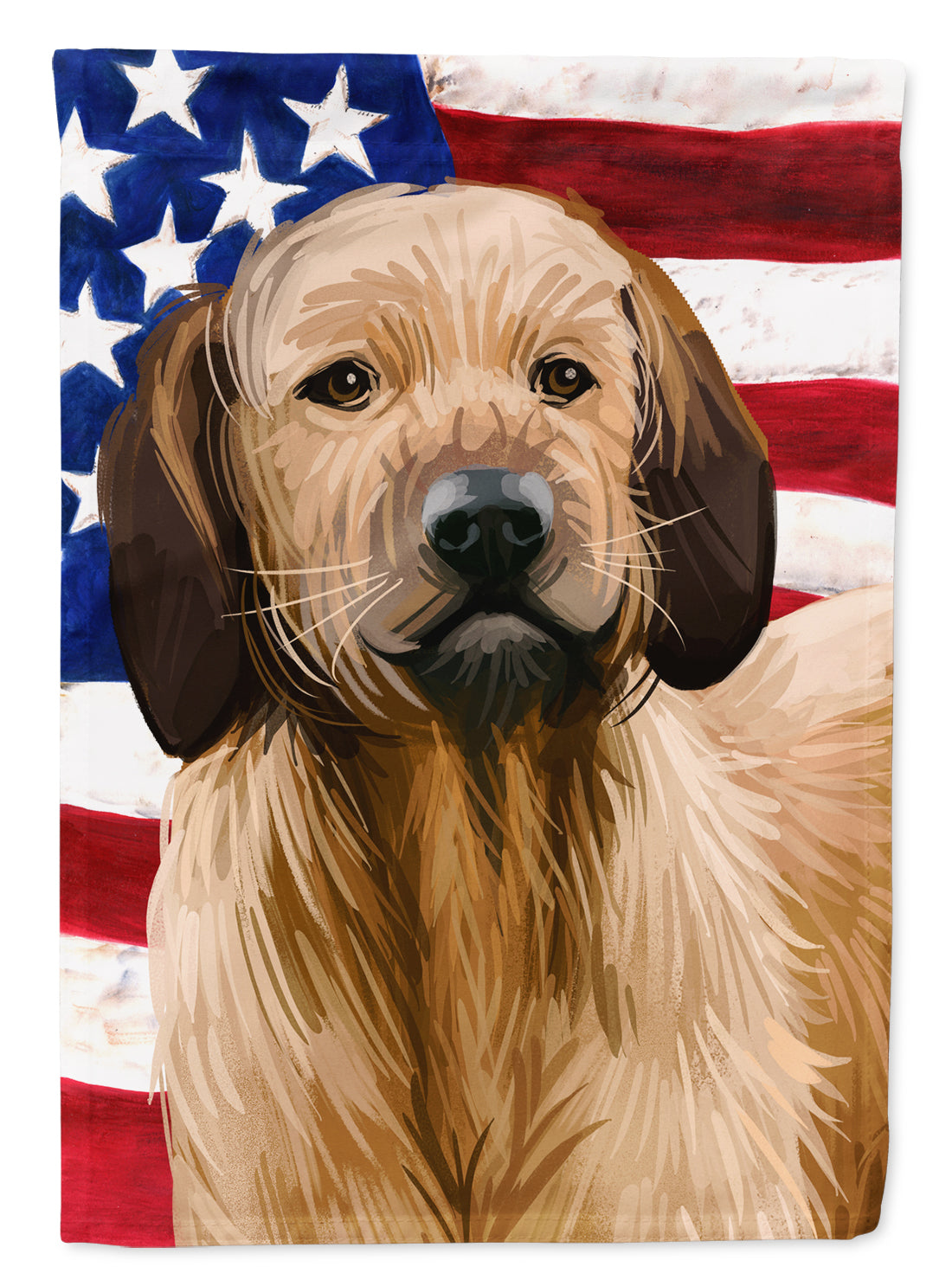 Styrian Coarse-haired Hound American Flag Flag Canvas House Size CK6728CHF  the-store.com.