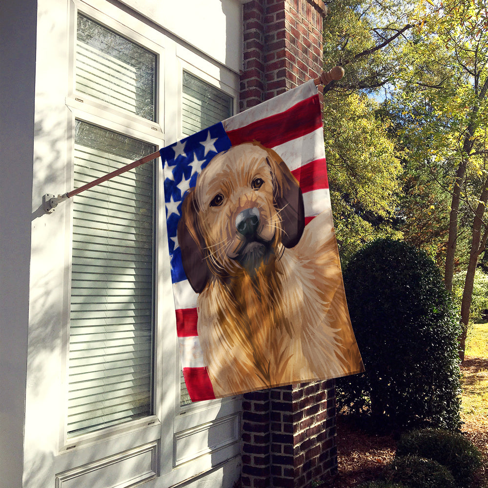 Styrian Coarse-haired Hound American Flag Flag Canvas House Size CK6728CHF  the-store.com.