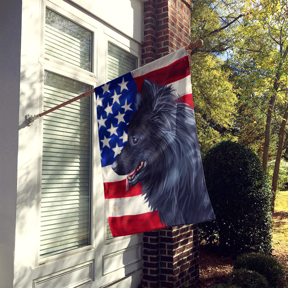 Swedish Lapphund Dog American Flag Flag Canvas House Size CK6730CHF  the-store.com.