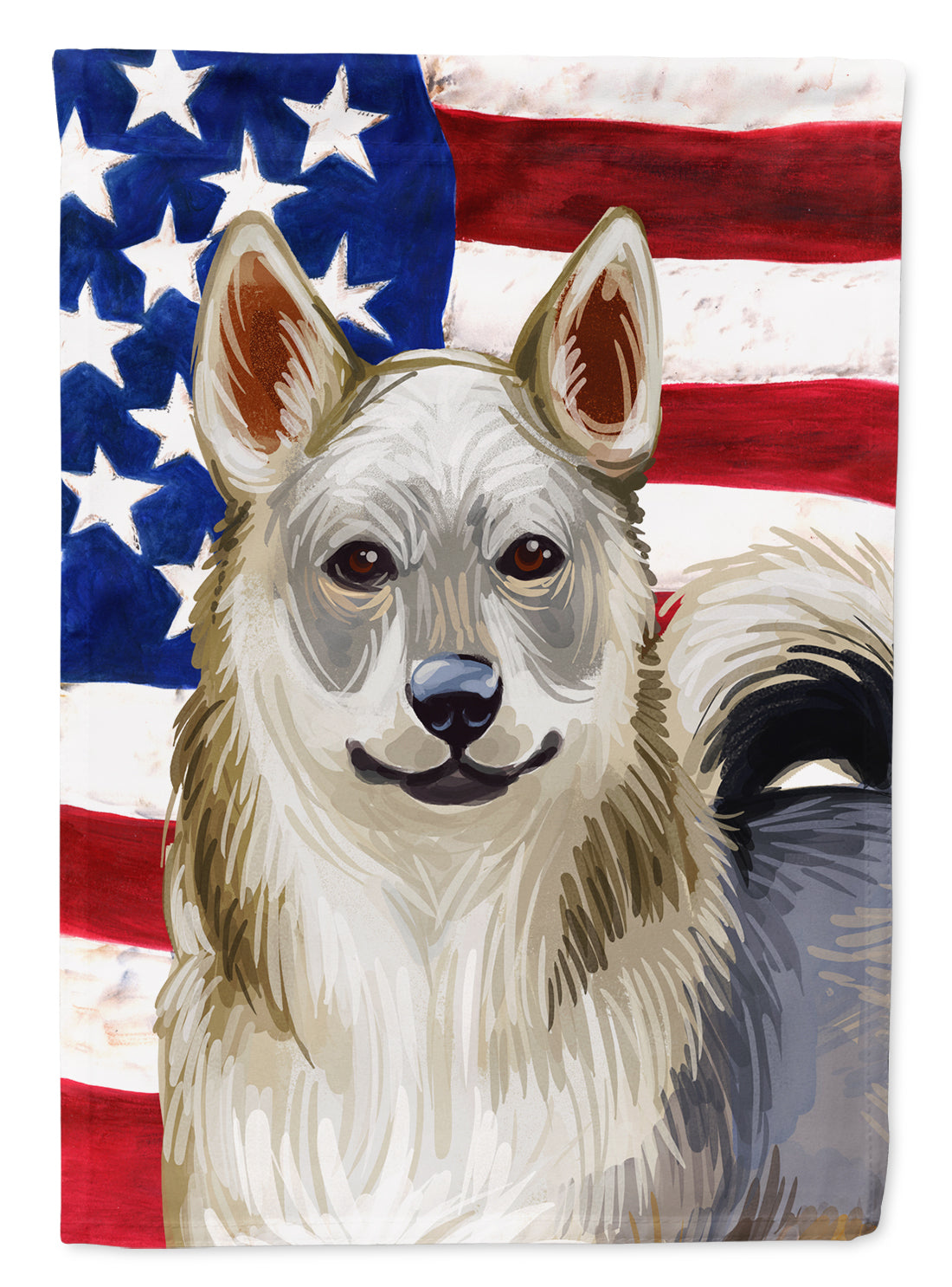 Swedish Vallhund Dog American Flag Flag Garden Size CK6731GF  the-store.com.