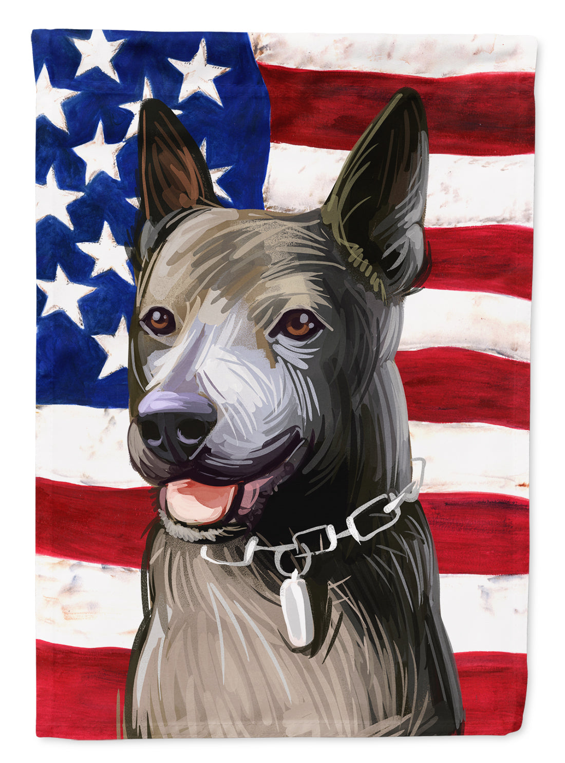 Taiwan Dog American Flag Flag Garden Size CK6733GF  the-store.com.