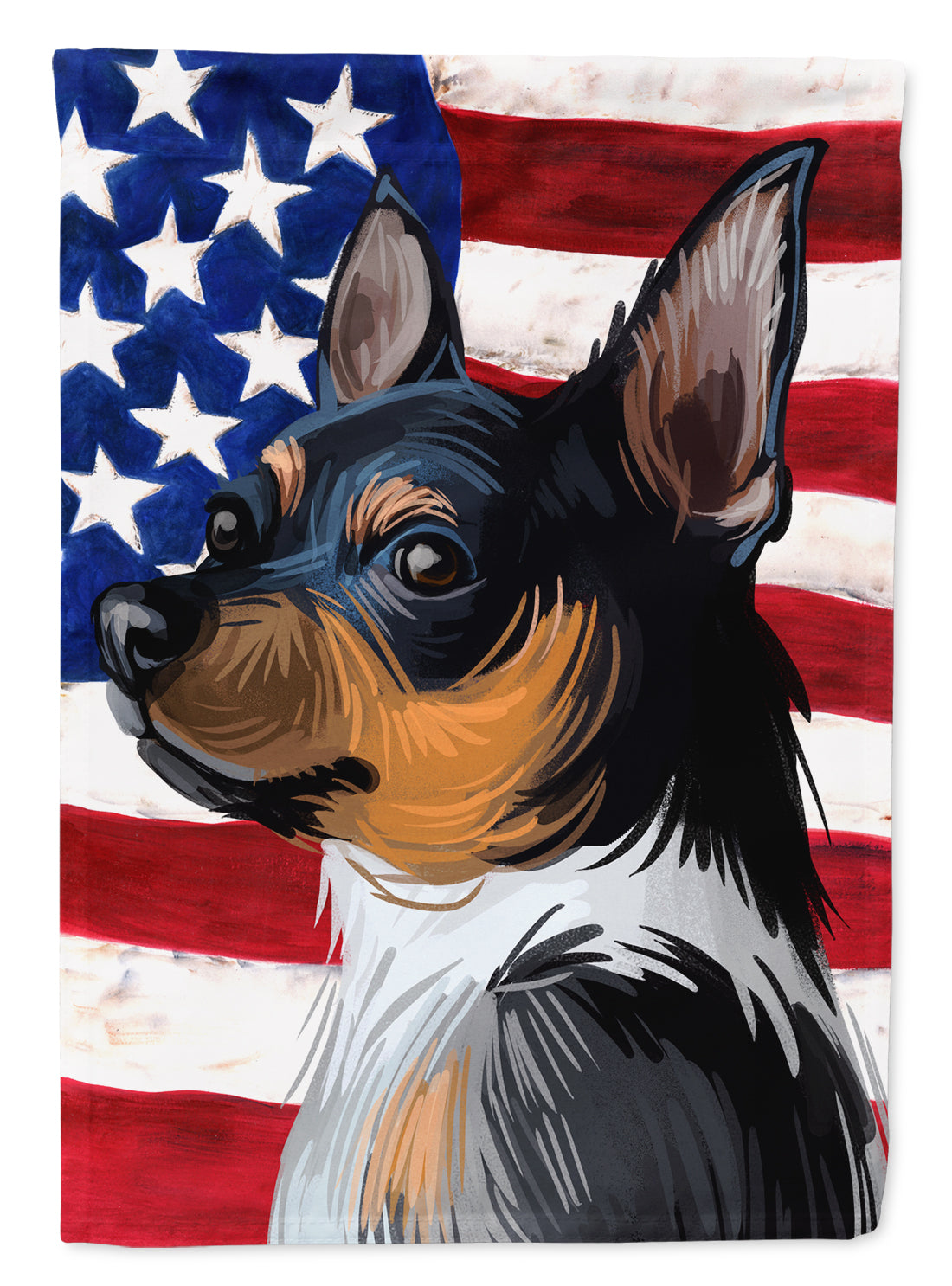 Teddy Roosevelt Terrier American Flag Flag Canvas House Size CK6735CHF  the-store.com.