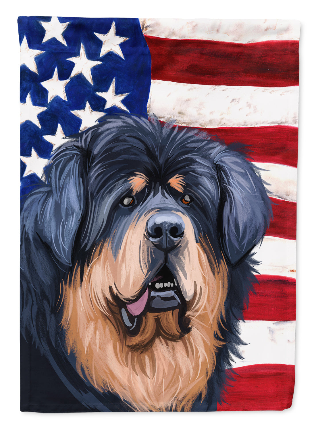 Tibetan Mastiff American Flag Flag Garden Size CK6739GF  the-store.com.