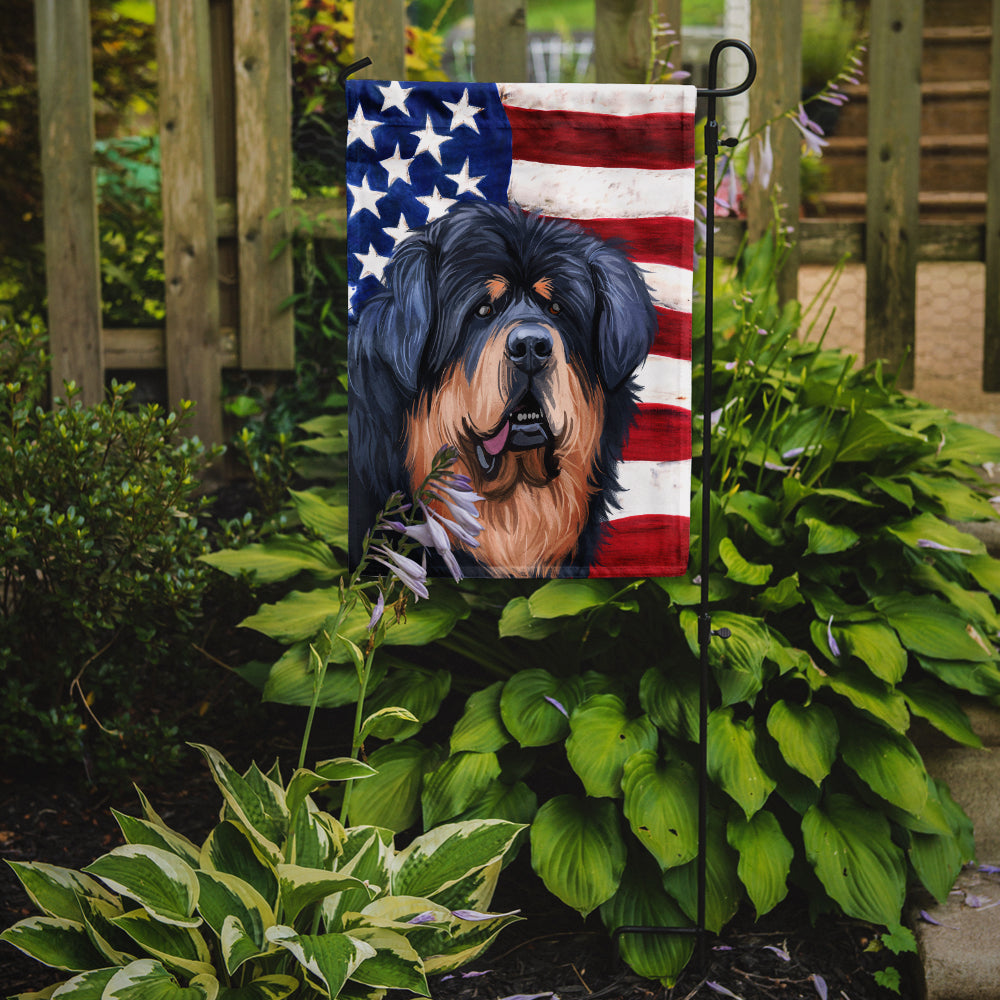 Tibetan Mastiff American Flag Flag Garden Size CK6739GF  the-store.com.