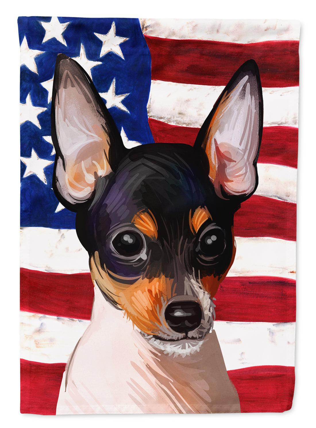 Toy Fox Terrier American Flag Flag Garden Size CK6742GF  the-store.com.