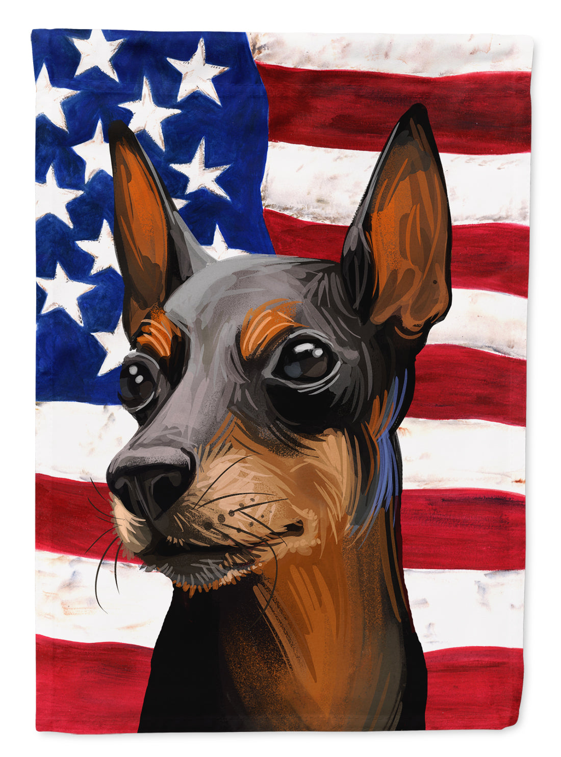 Toy Manchester Terrier American Flag Flag Canvas House Size CK6743CHF  the-store.com.