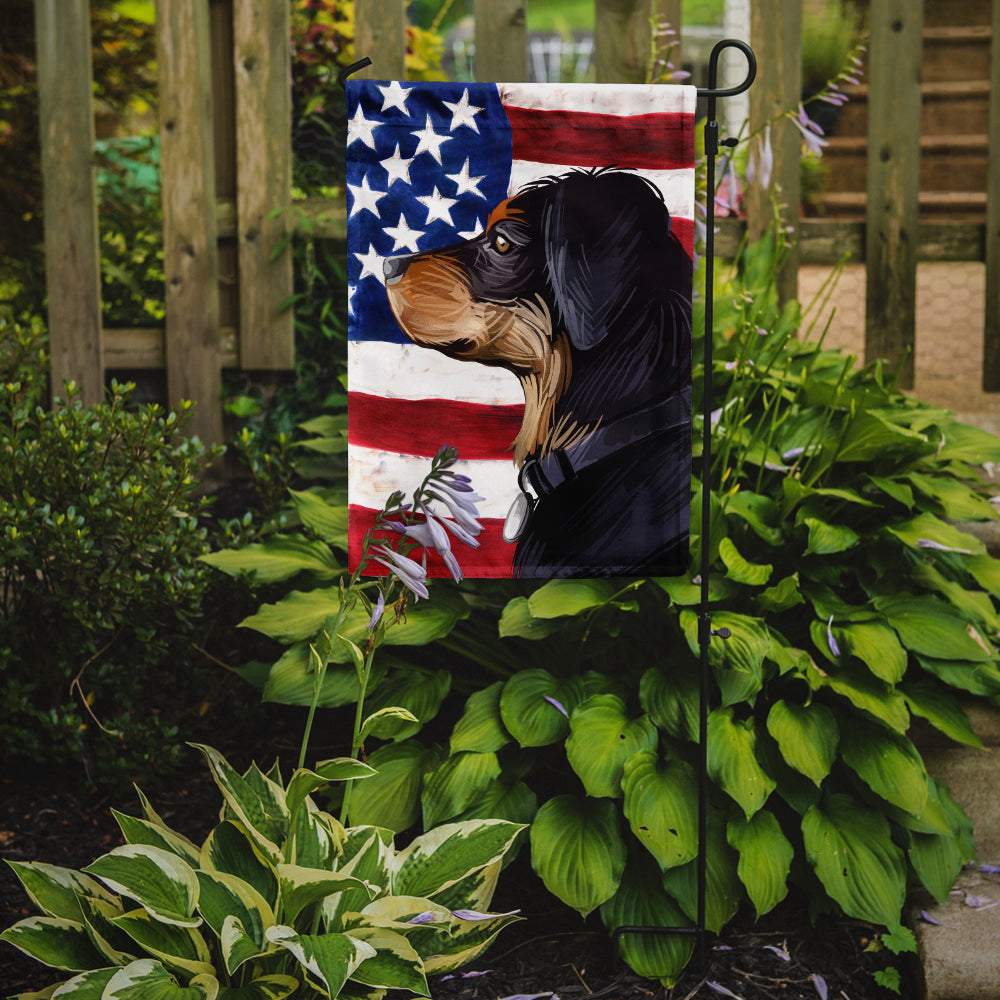 Transylvanian Hound American Flag Flag Garden Size CK6744GF  the-store.com.