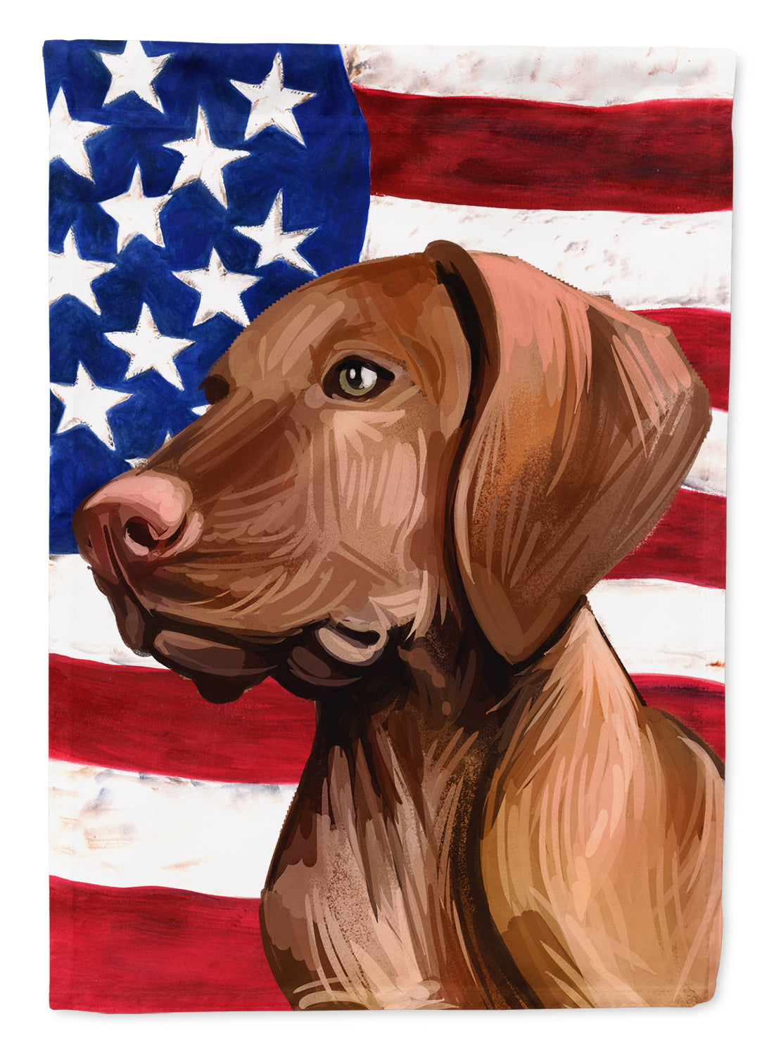 Vizsla American Flag Flag Canvas House Size CK6747CHF  the-store.com.