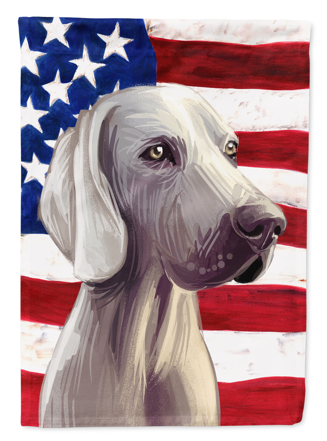 Weimaraner American Flag Flag Canvas House Size CK6749CHF  the-store.com.