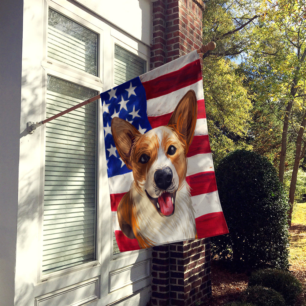 Cardigan Welsh Corgi American Flag Flag Canvas House Size CK6750CHF  the-store.com.