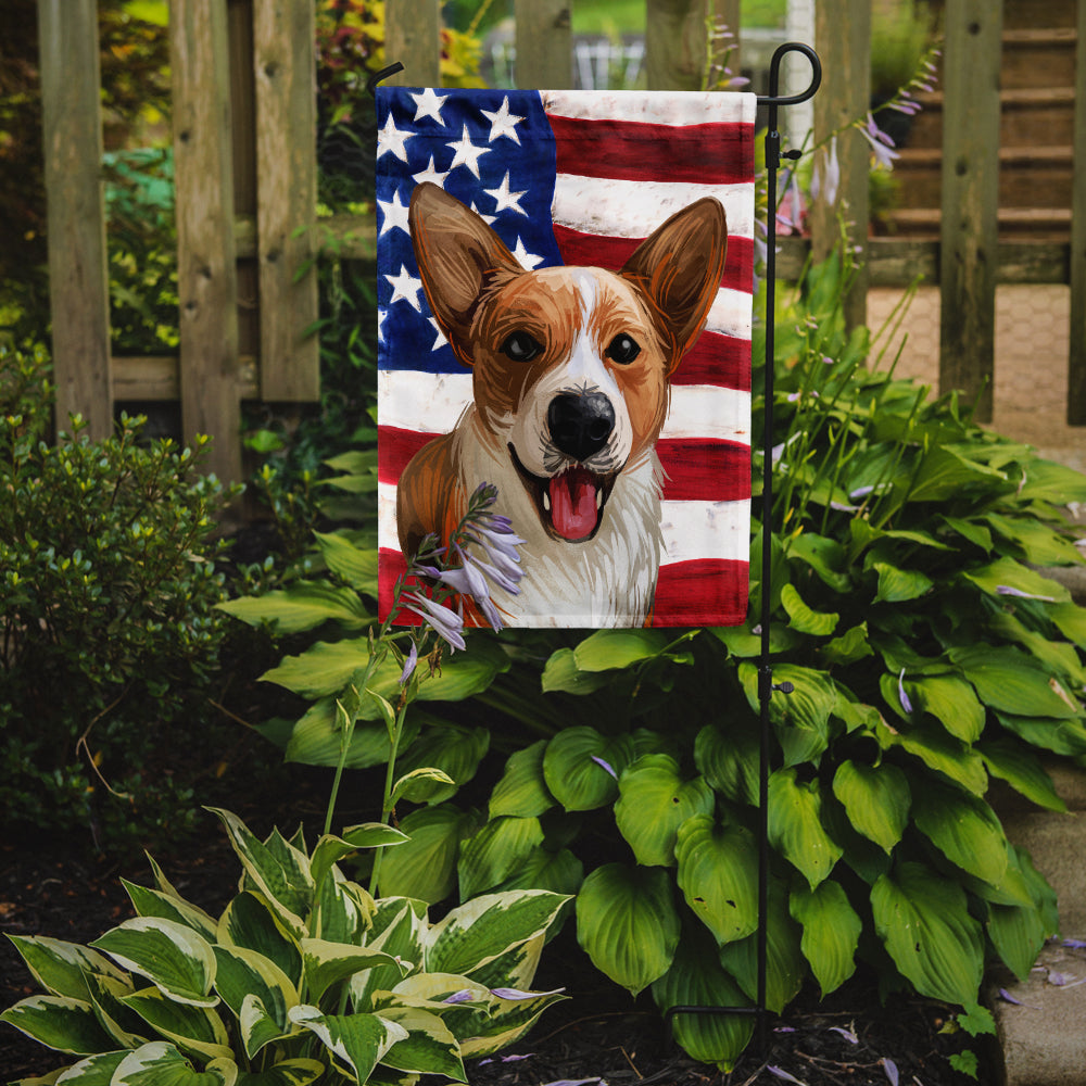 Cardigan Welsh Corgi American Flag Flag Garden Size CK6750GF