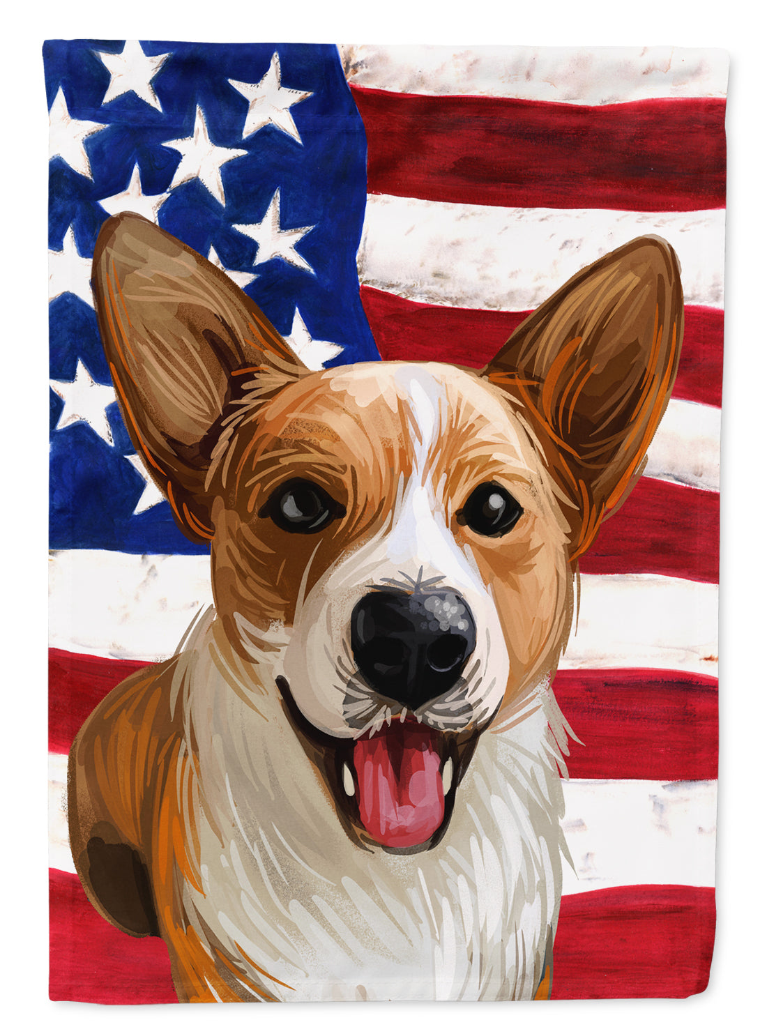 Cardigan Welsh Corgi American Flag Flag Garden Size CK6750GF  the-store.com.