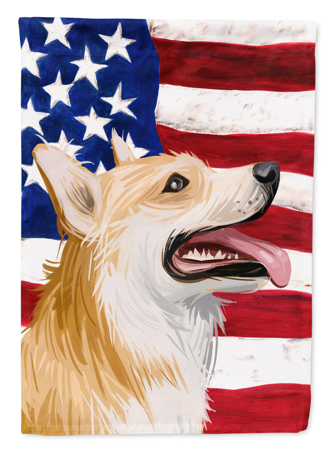 Pembroke Welsh Corgi American Flag Flag Garden Size CK6751GF  the-store.com.