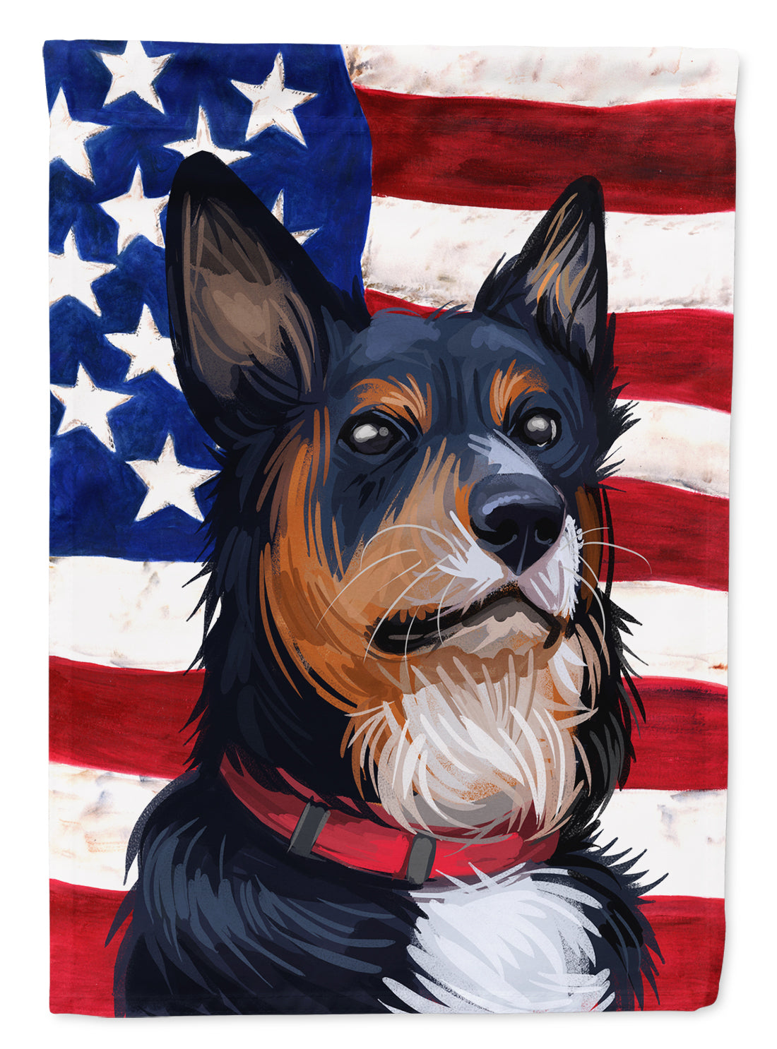 Welsh Sheepdog American Flag Flag Garden Size CK6752GF  the-store.com.