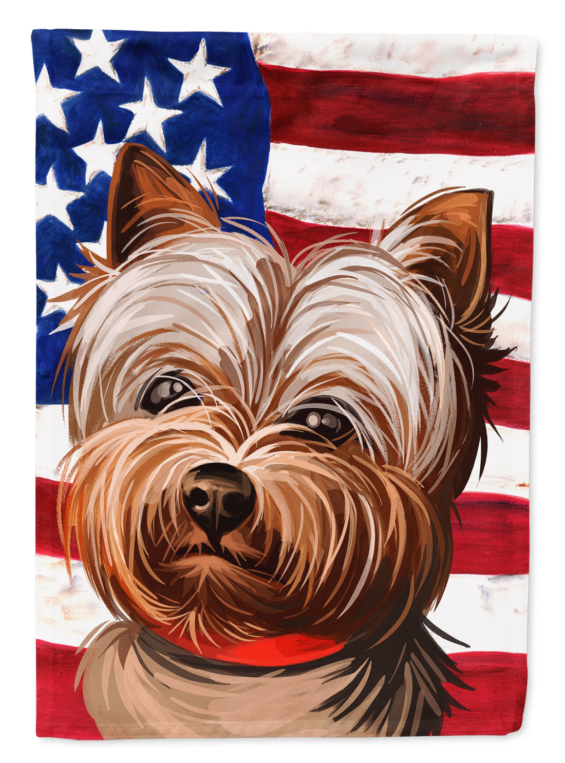 Yorkshire Terrier American Flag Flag Garden Size CK6760GF  the-store.com.