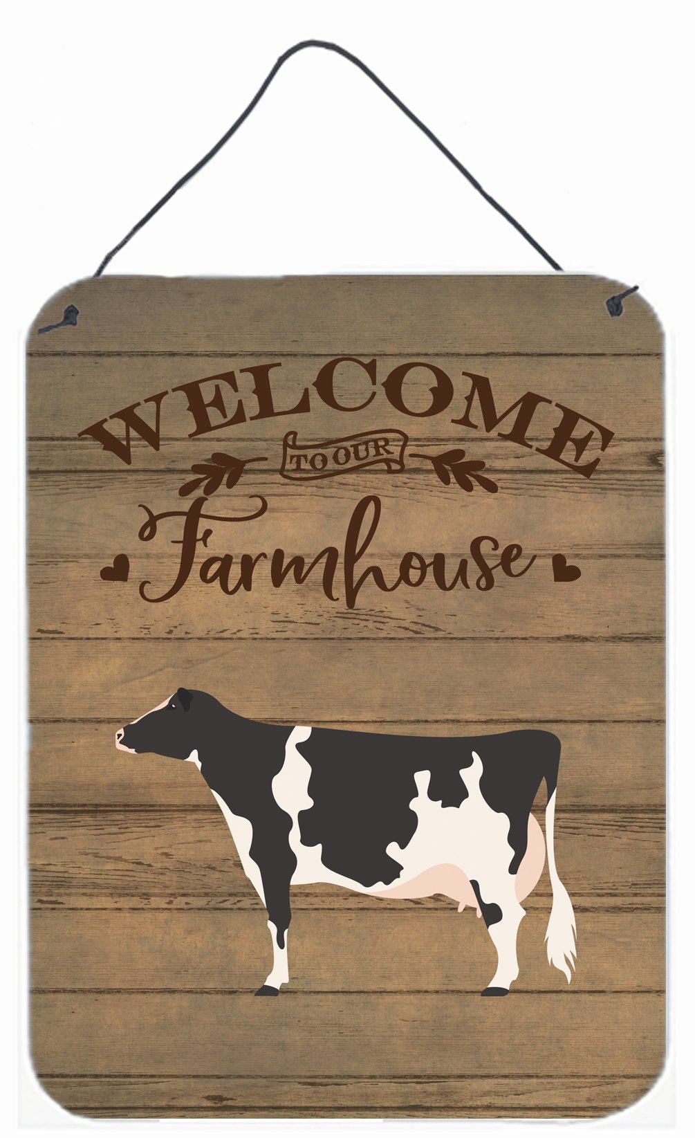 Holstein Cow Welcome Wall or Door Hanging Prints CK6766DS1216 by Caroline's Treasures