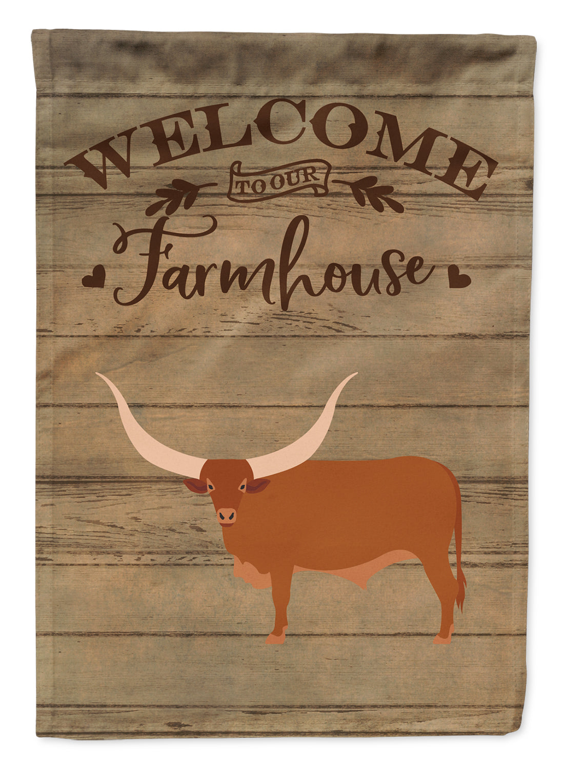 Ankole-Watusu Cow Welcome Flag Canvas House Size CK6767CHF  the-store.com.