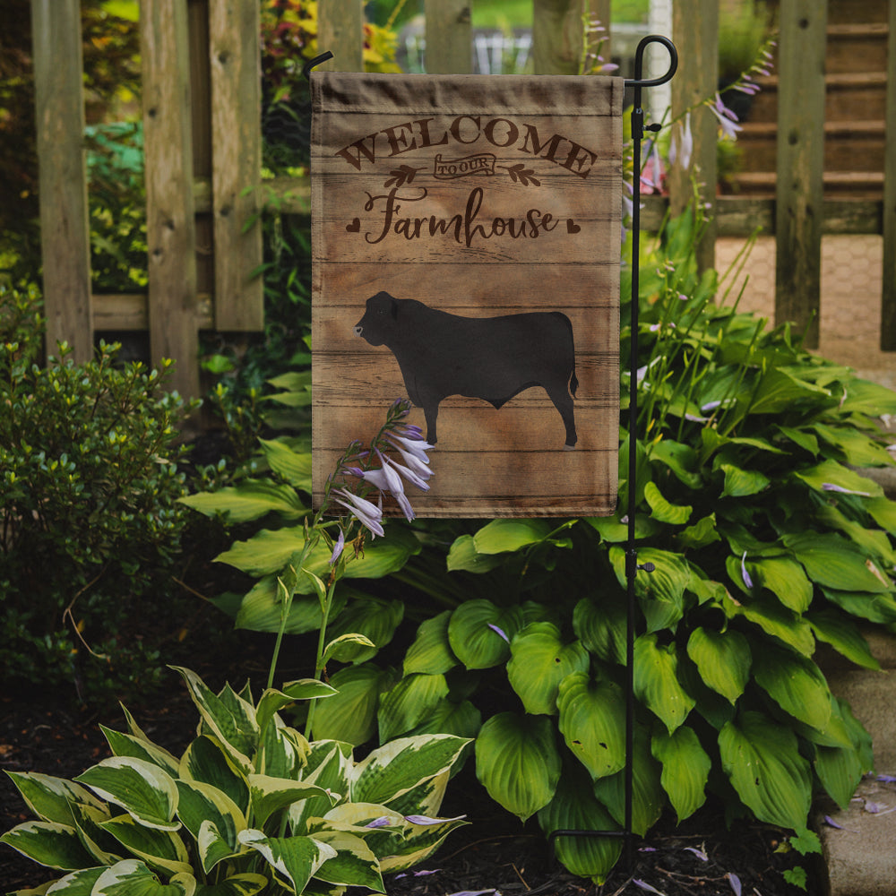 Black Angus Cow Welcome Flag Garden Size CK6772GF  the-store.com.