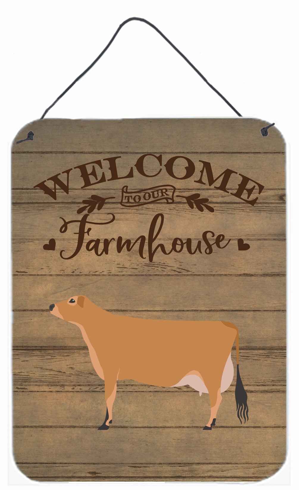 Jersey Cow Welcome Wall or Door Hanging Prints CK6773DS1216 by Caroline&#39;s Treasures