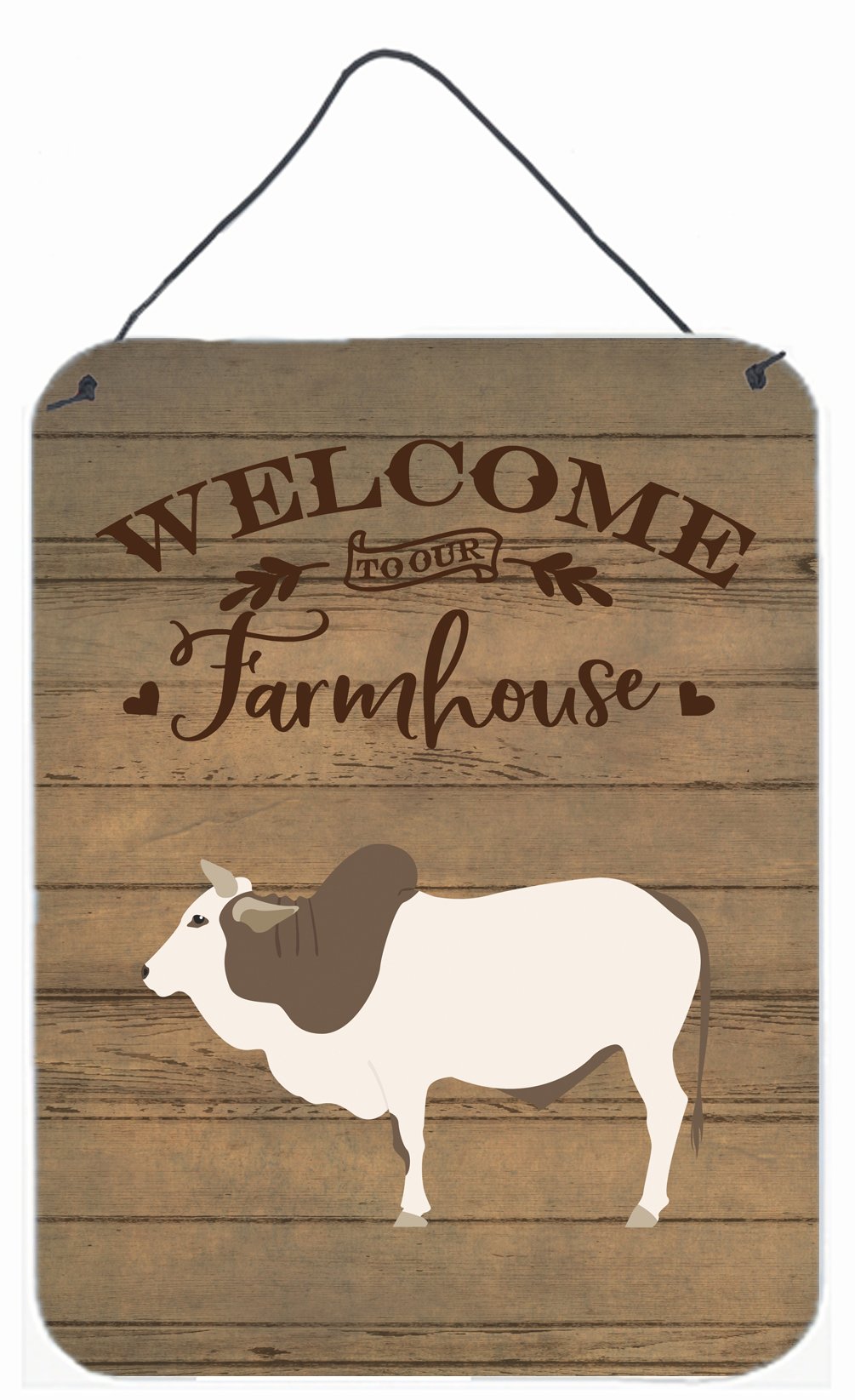 Malvi Cow Welcome Wall or Door Hanging Prints CK6774DS1216 by Caroline's Treasures