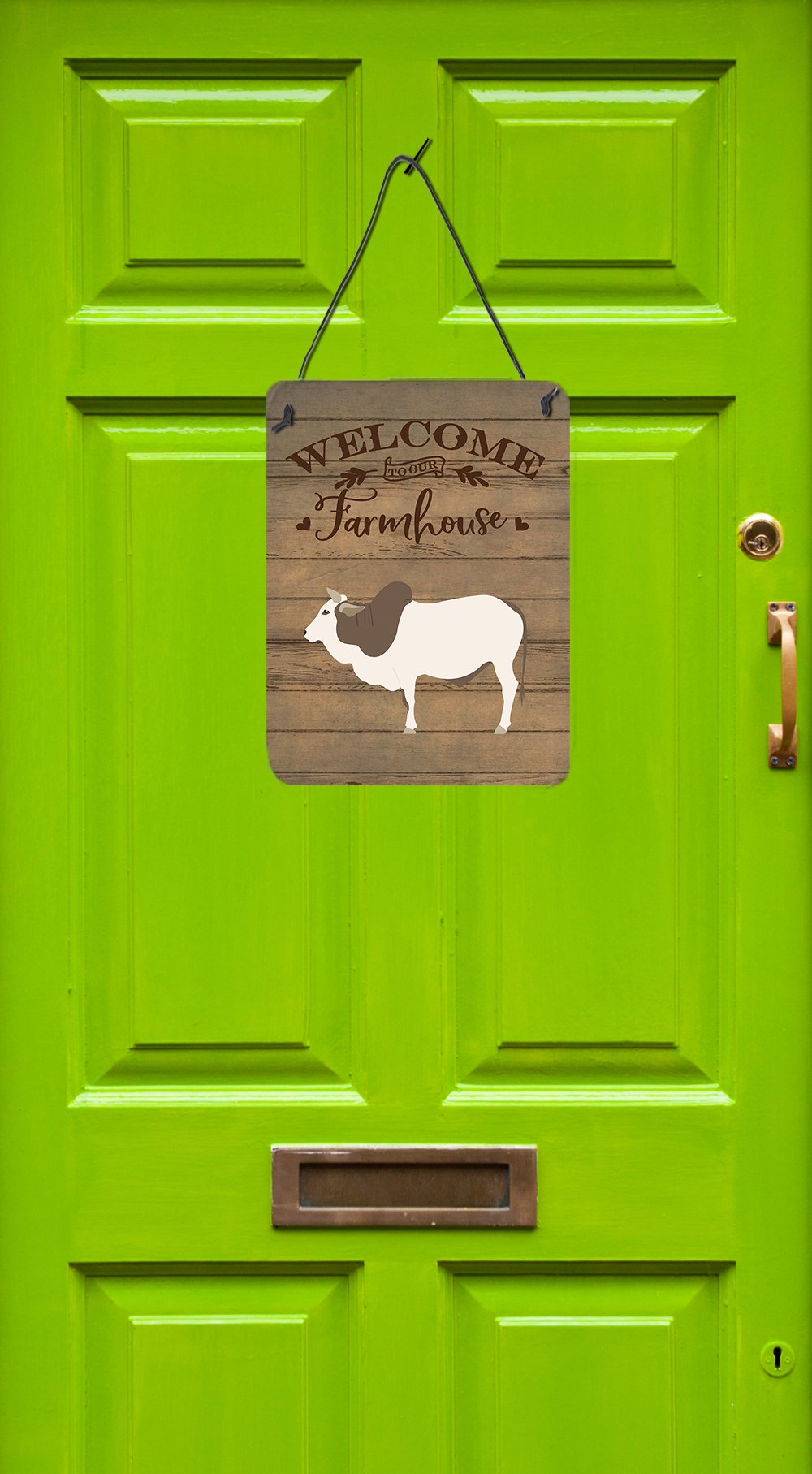 Malvi Cow Welcome Wall or Door Hanging Prints CK6774DS1216 by Caroline's Treasures